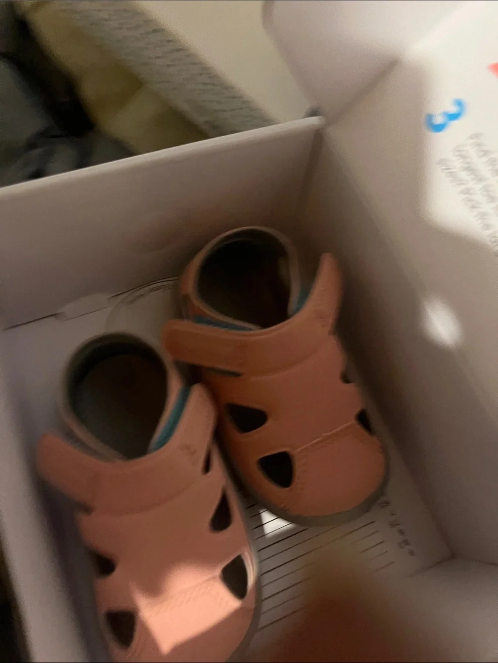 Kids Pink Closed-Toe Sandals with Hook-and-Loop Strap